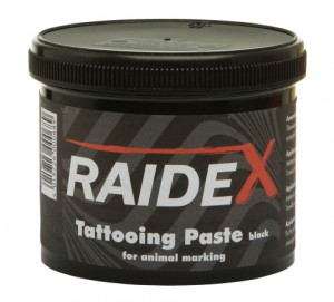 Татуировочная краска паста для мечения скота Raidex